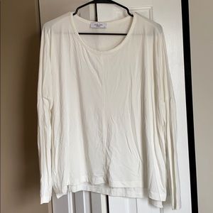 White long sleeve top